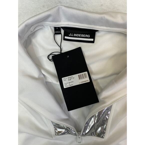 NWT J.Lindeberg JL Lev Golf Mid Layer, White Silver, Medium, 165$ - Picture 4 of 6